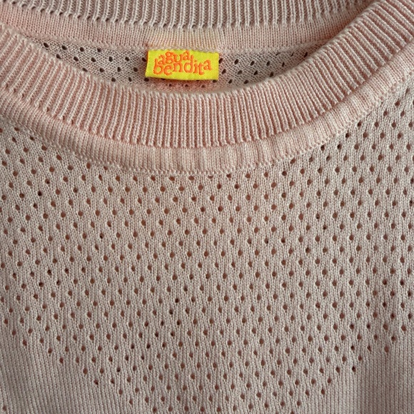 Agua Bendita Pink Knit Crop Top - Picture 2 of 4